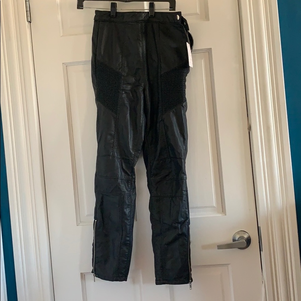 Black Leather pants free the people